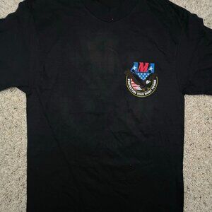 VTG AMA American Motorcycles Protecting Right To Ride Black Tee Medium Anvil USA